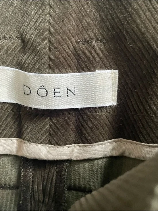 Doen Nelda Corduroy Pant Dark Green Olive Sz 4-6 Womens - Picture 9 of 16